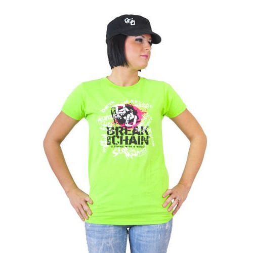 Break the Chain's Logo Lime Green T-Shirt and Military Hat