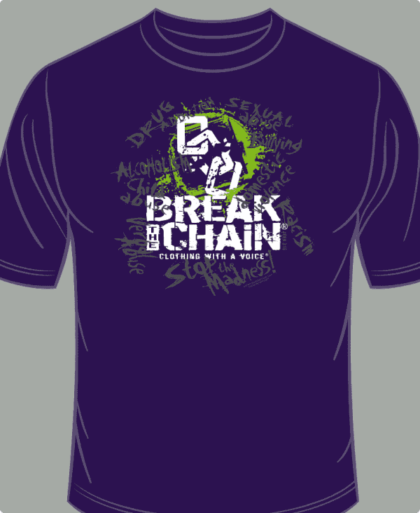 Break the Chain's Logo Purple T-Shirt