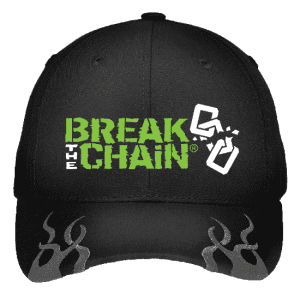 Break the Chain 3D Embroidery Flames Hat