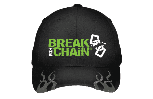 Break the Chain 3D Embroidery Flames Hat