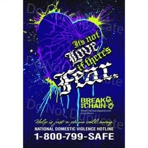 Break the Chain's It's Not Love if There's Fear Poster
