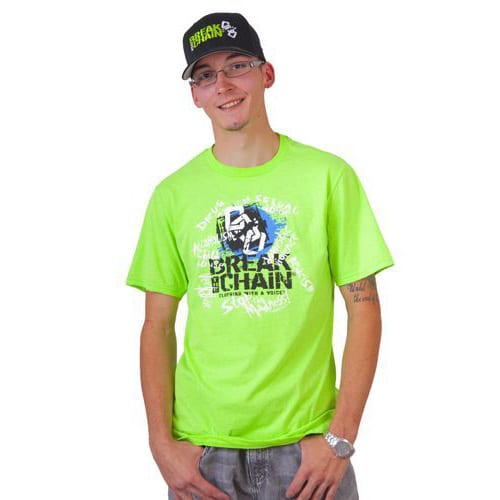 Break the Chain's Logo Lime Green T-Shirt and Hat