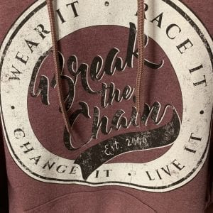 Break the Chain Established Red Hooded Sweat Shirt